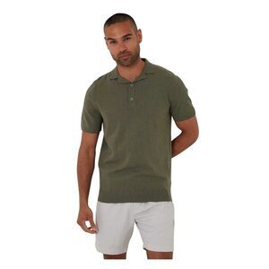 Threadbare Mens Collared Polo Shirt / Dark Sage